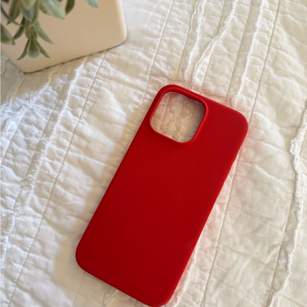 Red Silicone iPhone 16 Pro Max Case